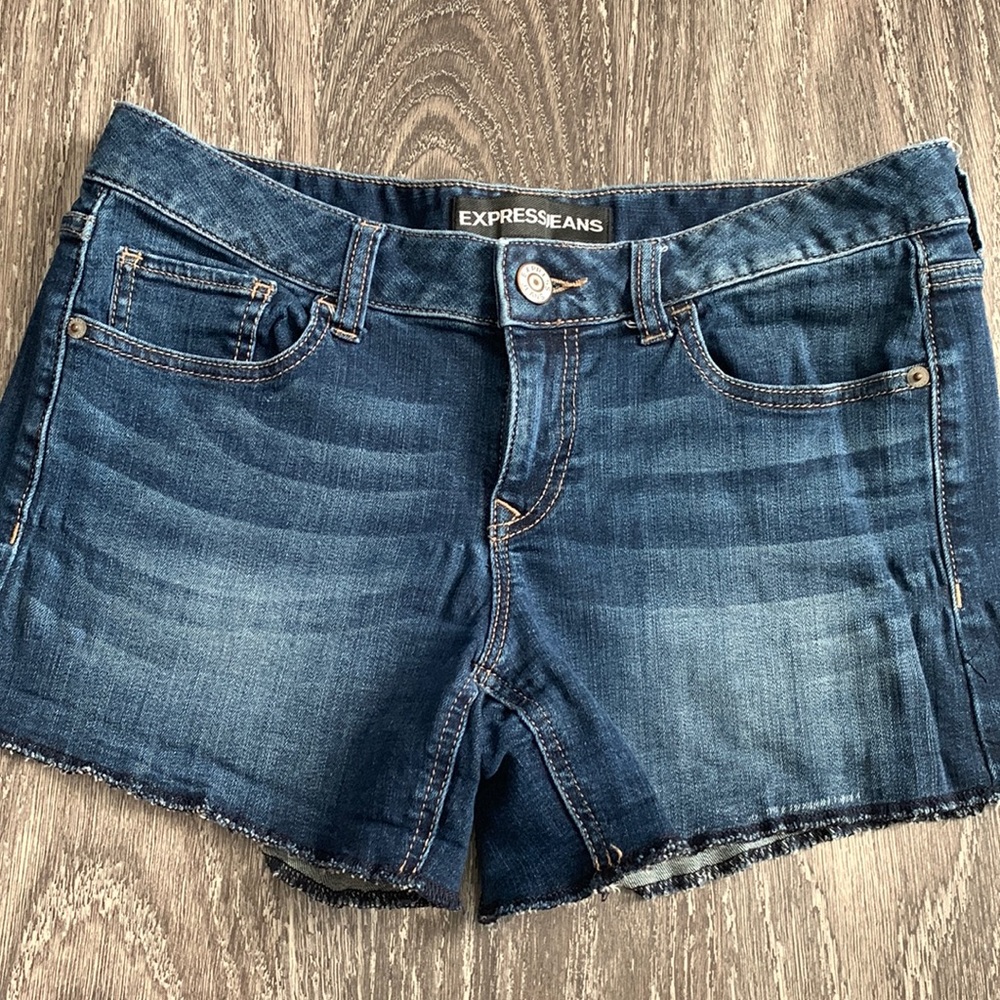 Express denim cutoff shorts